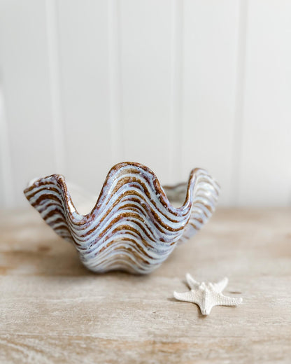 Ceramic Clam Candle - Shorelines Collection