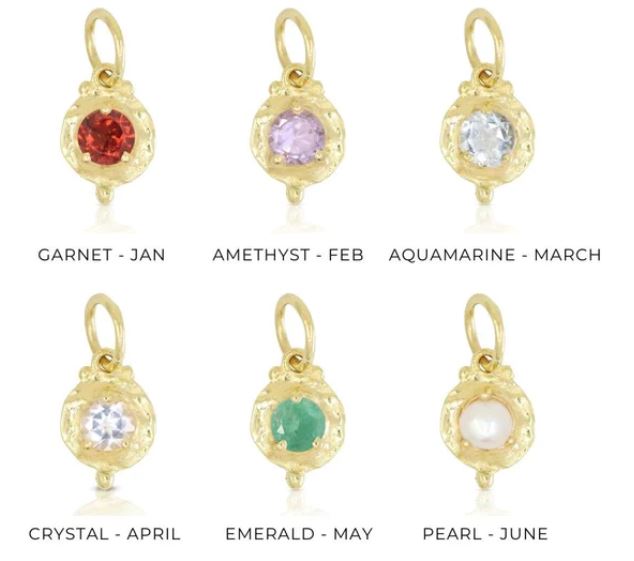 Birthstone Charms - Gold - ToniMay