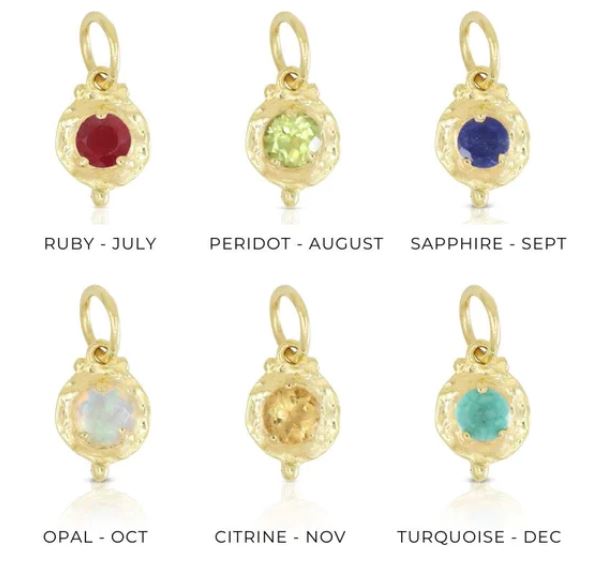 Birthstone Charms - Gold - ToniMay