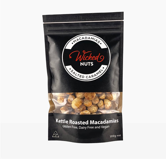 Wicked Nuts Salted Caramel Macadamias 100g