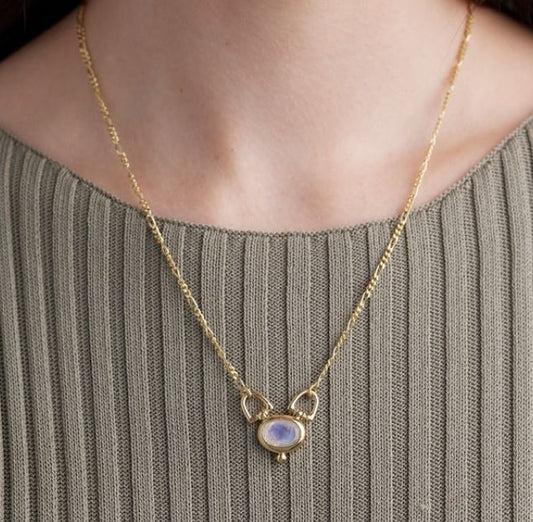 Lyra Moonstone Gold Necklace - Toni May