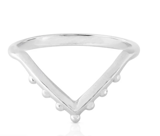 Noble Chevron Silver Ring - Toni May