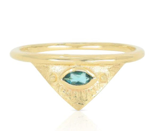 Solaris Apatite Gold Ring - Toni May